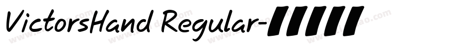 VictorsHand Regular字体转换